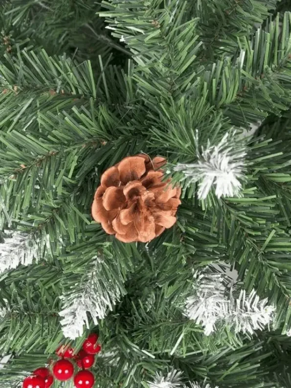 snow pine tree, cone pine tree, Frosted Tree with Cones christmas tree, clear christmas baubles, blue christmas tree decorations, dobbies christmas trees, tabletop christmas tree, slim christmas tree with lights, 7ft christmas tree sale clearance, 10ft christmas tree