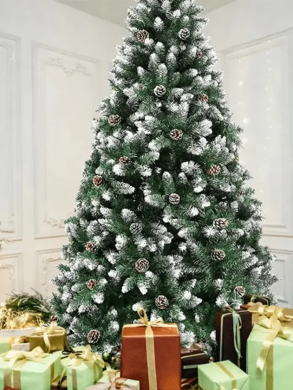 snow pine tree, cone pine tree, Frosted Tree with Cones christmas tree, clear christmas baubles, blue christmas tree decorations, dobbies christmas trees, tabletop christmas tree, slim christmas tree with lights, 7ft christmas tree sale clearance, 10ft christmas tree