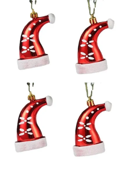 9Cm Xmas Decoration Cap Decoration Christmas Tree Dress Up, Christmas Bell Hanging Ornament Snowman Bell Tree Long Pendant for Christmas Tree uk store Decoration,