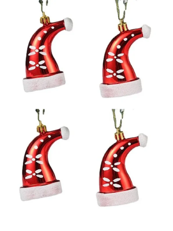 9Cm Xmas Decoration Cap Decoration Christmas Tree Dress Up, Christmas Bell Hanging Ornament Snowman Bell Tree Long Pendant for Christmas Tree uk store Decoration,