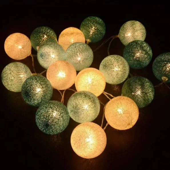 cotton ball fairy light, led light, home decoration light, christmas decoration light, xmas decoration light