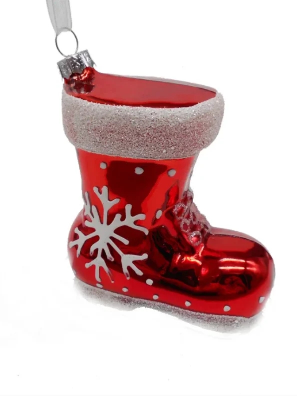glass boots figurine for Christmas children gifts, santa shoe