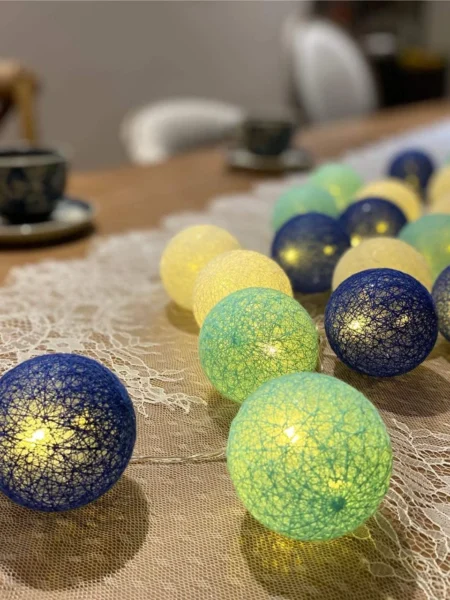 cotton ball fairy light, led light, home decoration light, christmas decoration light, xmas decoration light