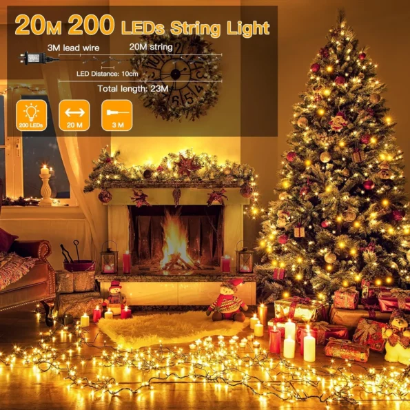 Multicolor Serial String Led Light with 8 Modes, home decoration light christmas store.uk, christmas shop